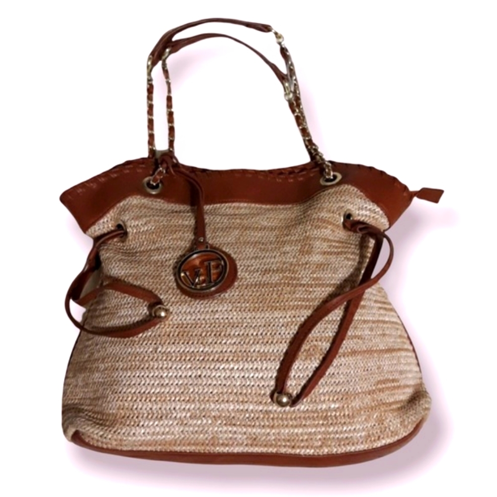 Vittorio D Firenze Straw Tote Purse Bag